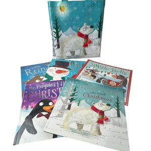 Make Believe Ideas Wintertime Collection Story Book Set w/Carrying Tote Bag
